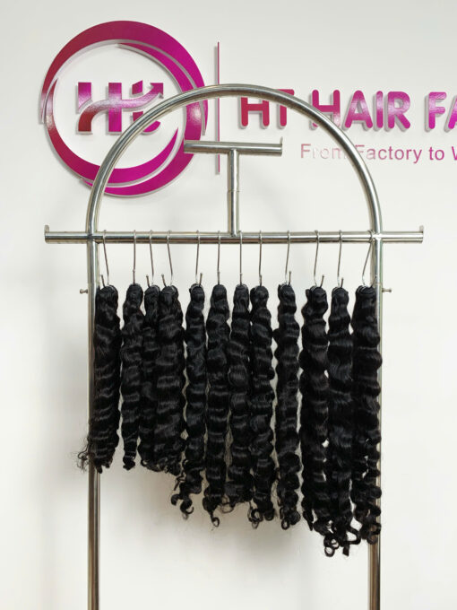 Loose Curly Human Hair Bundles – Raw Vietnamese Hair by HT Hair Factory - Image 3