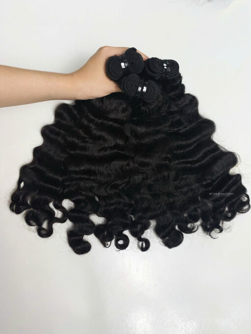 Loose Curly Human Hair Bundles – Raw Vietnamese Hair by HT Hair Factory - Image 2