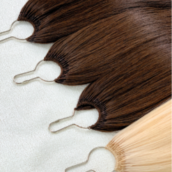 9D Feather Hair Extensions Dark Brown Straight Hair