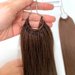 9D Feather Hair Extensions Dark Brown Straight Hair