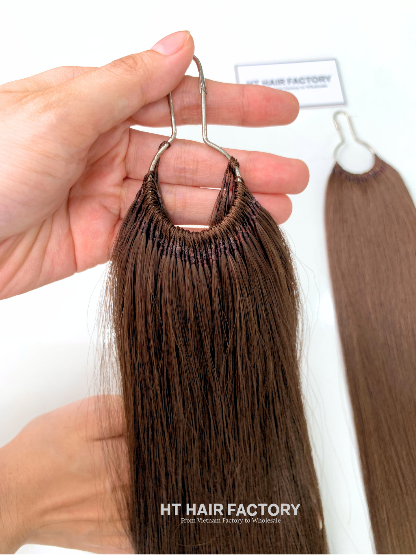 9D Feather Hair Extensions Dark Brown Straight Hair