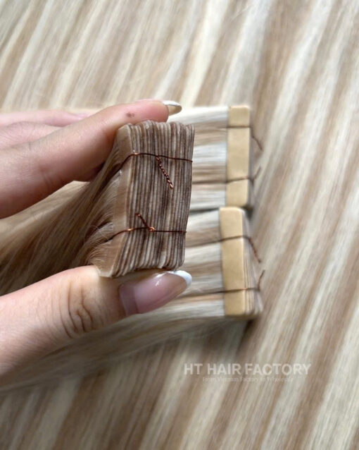 Tape-In Extensions #2 Color 100% SDD Straight Raw Hair Extensions Best Quality 24 Inches 60 Cm - Image 2