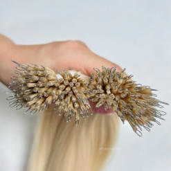 Nano Ring Hair Extensions 16 Inches Shade #613 Hot-selling 100% Raw Vietnamese Hair Super Grade