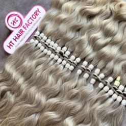 Alternative view of Natural Grey Human Bulk Hair Extension 100% Vietnamese Raw Hair