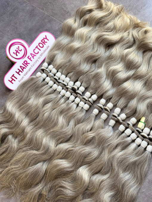 Natural Grey Human Bulk Hair Extension 100% Vietnamese Raw Hair - Image 2