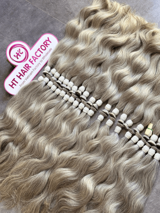 Natural Grey Human Bulk Hair Extension 20 Inch Hot Selling Product