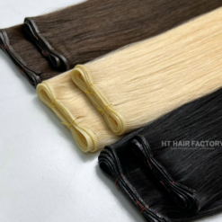 Genius Weft Hair Extensions Double Weft One Donor Virgin 100% Vietnamese Invisible Human Super Double Drawn