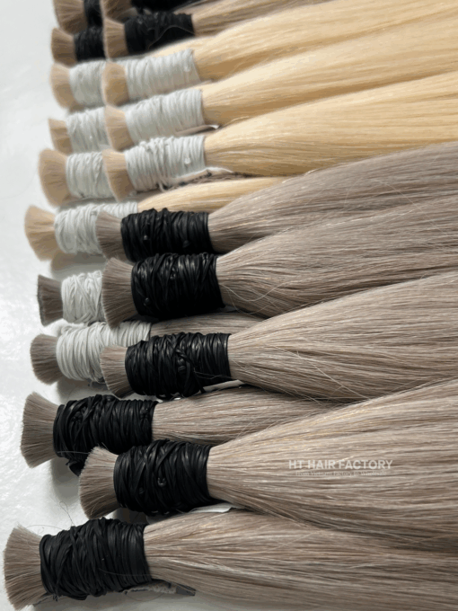 Vietnamese Hair For Sale In Bulk Super Quality Straight Human Hair Colored Bulk Extensions