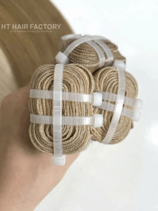 Vietnamese Machine Weft Extensions Color #12 #18 Premium Quality