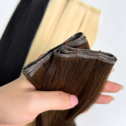 Genius Weft Hair Extensions Double Weft One Donor Virgin 100% Vietnamese Invisible Human Super Double Drawn