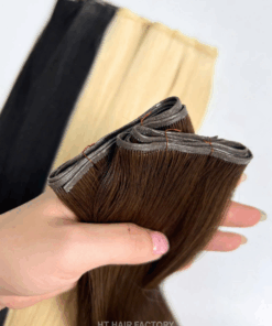 Genius Weft Hair Extensions Double Weft One Donor Virgin 100% Vietnamese Invisible Human Super Double Drawn
