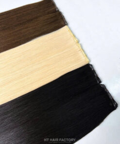 Wholesale Genius Weft Hair Extensions Double Weft One Donor Virgin 100% Vietnamese Invisible Human Double Drawn Skin Weft Hair Extension