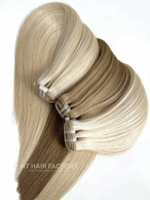 Vietnamese Machine Weft Extensions Color #12 #18 Premium Quality