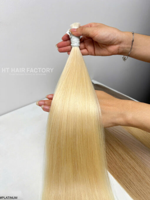 Bulk Hair Colored #Grey #16U  #PLATINUM #BB #SM 100% Vietnamese Raw - Image 4