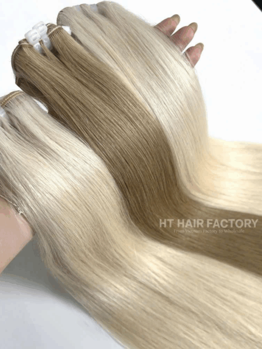Vietnamese Machine Weft Extensions Color #12 #18 Premium Quality