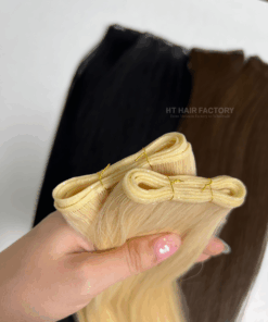 Genius Weft Hair Extensions Double Weft One Donor Virgin 100% Vietnamese Invisible Human Super Double Drawn