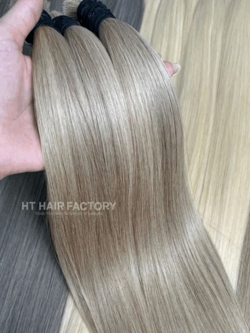 Vietnamese Hair For Sale In Bulk Super Quality Straight Human Hair Colored Bulk Extensions