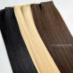 Genius Weft Hair Extensions Double Weft One Donor Virgin 100% Vietnamese Invisible Human Super Double Drawn