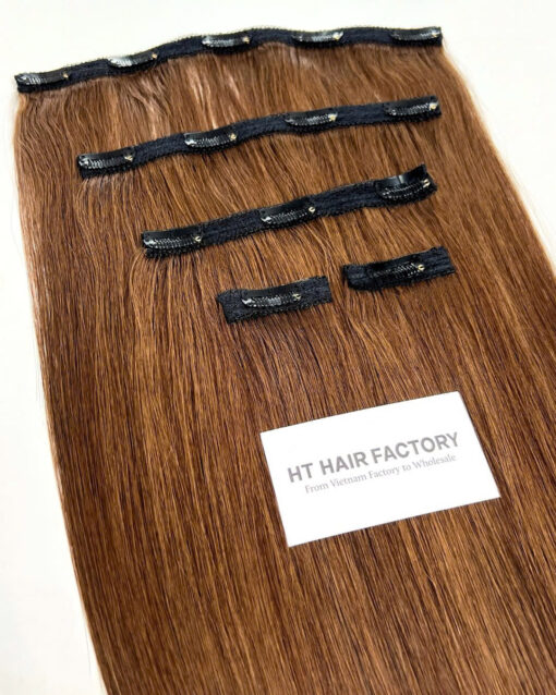 Clip In Extensions Natural Straight Human Hair Extensions Double Drawn Vietnamese Raw Hair Top Grade - Image 5