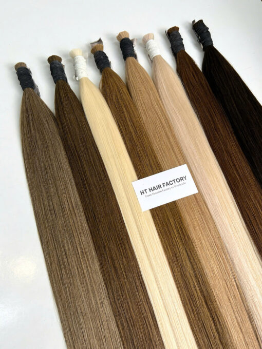 Bulk Hair Hair Colored #8U #2A #60 #6 #18 #IVORY #4 #1B Vietnamese Raw Hair - Image 3