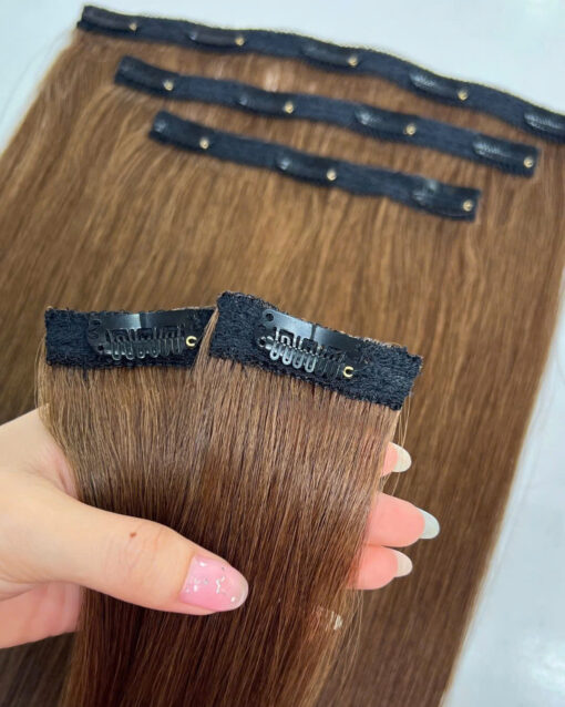 Clip In Extensions Natural Straight Human Hair Extensions Double Drawn Vietnamese Raw Hair Top Grade - Image 3