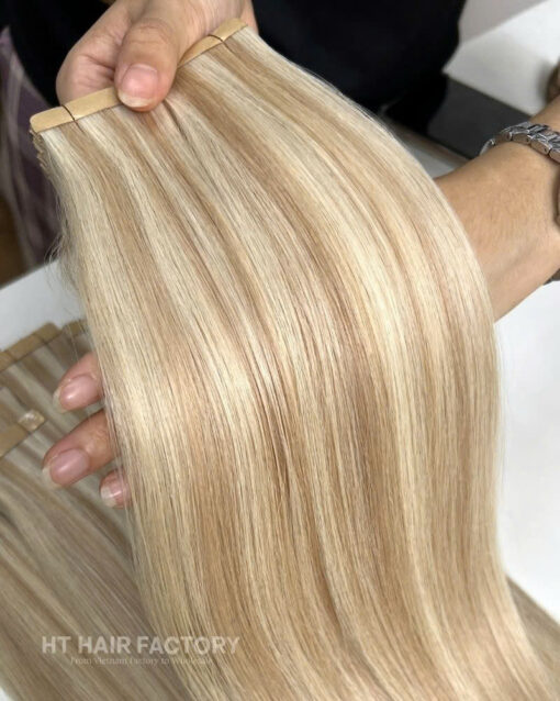 Tape-In Extensions #2 Color 100% SDD Straight Raw Hair Extensions Best Quality 24 Inches 60 Cm
