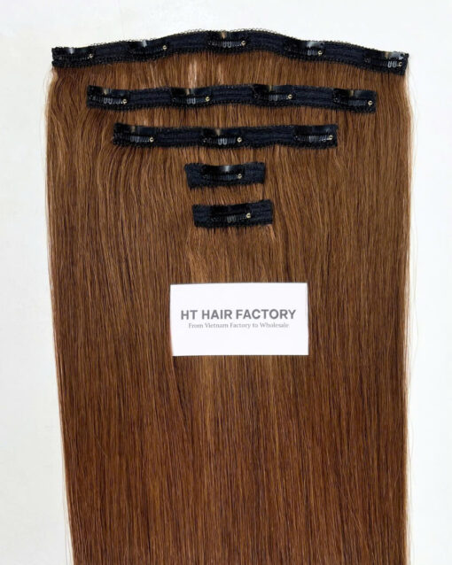 Clip In Extensions Natural Straight Human Hair Extensions Double Drawn Vietnamese Raw Hair Top Grade - Image 2