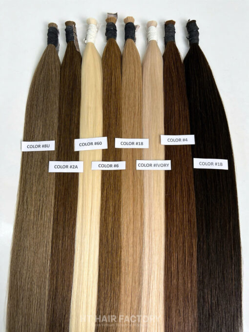 Bulk Hair Hair Colored #8U #2A #60 #6 #18 #IVORY #4 #1B Vietnamese Raw Hair