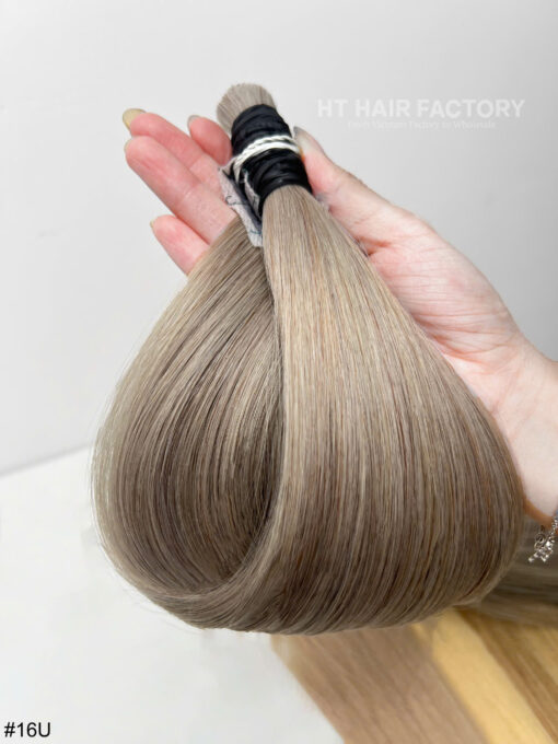 Bulk Hair Colored #16U  #PLATINUM #BB #SM Vietnamese Raw Hair - Image 2