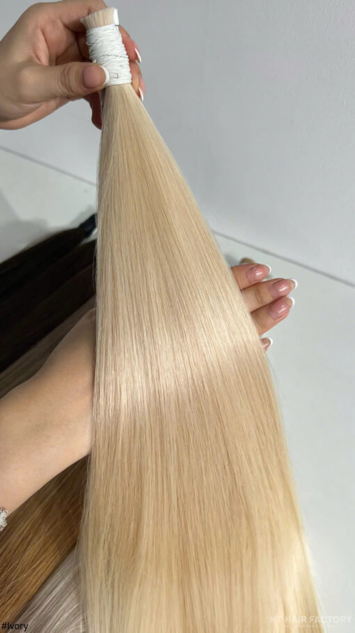 Bulk Hair Hair Colored #12.0 #16 #Ivory #18 Vietnamese Raw Hair - Image 3