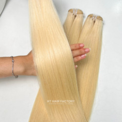 Machine Weft Hair Extensions 100% Raw Human Hair Color #613 Virgin Hair Bundles Hot Selling