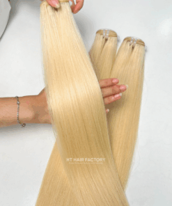 Machine Weft Hair Extensions 100% Raw Human Hair Color #613 Virgin Hair Bundles Hot Selling