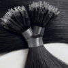 Nano Ring Hair Extensions Natural Black Color Vietnamese Straight Human Hair Very Hot