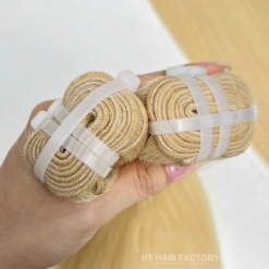 Machine Weft Hair Extensions 100% Raw Human Hair Color #613 Virgin Hair Bundles Hot Selling