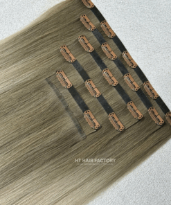 Seamless Clip-in Hair Extensions Natural Straight #SB Color 100% Vietnamese Raw Virgin Hair Wholesale Price
