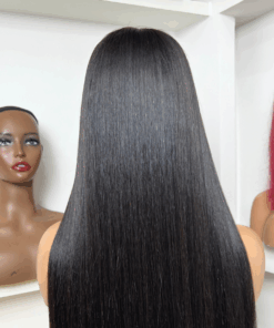 Bone Straight 5×5 Lace Closure Wigs Natural Black Color 20 inches