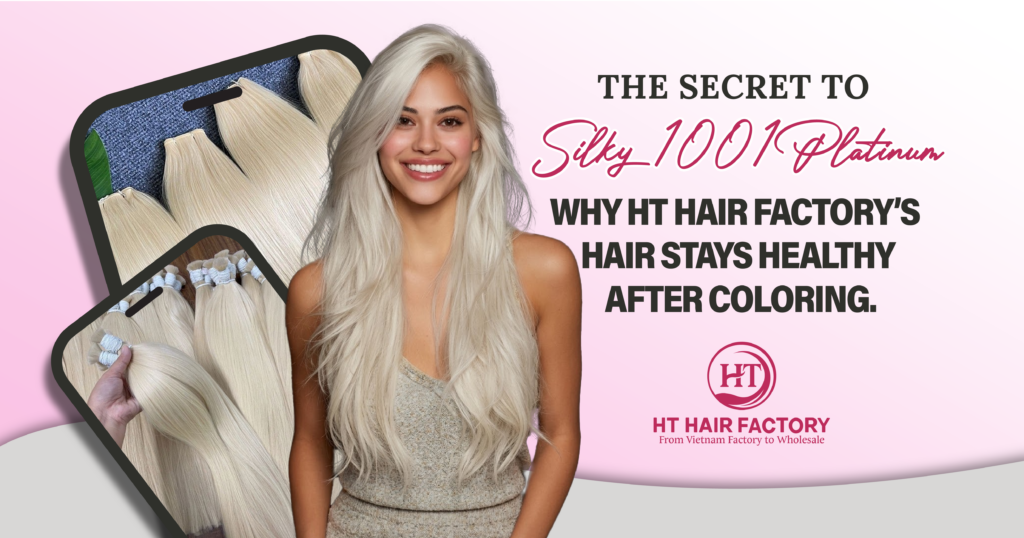 The Secret to Silky 1001 Platinum Hair: Why HT Hair Factory’s Hair Stays Healthy After Coloring.