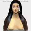 Bone Straight 13x6 Lace Frontal Wigs Black Roots Ombre Brown Color 20 inches