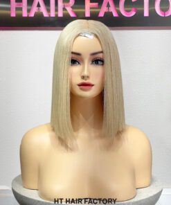 Bone Straight 2x6 Lace Frontal Wigs 613 Blonde Color 12 inches