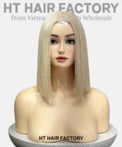 Bone Straight 2x6 Lace Frontal Wigs 613 Blonde Color 12 inches