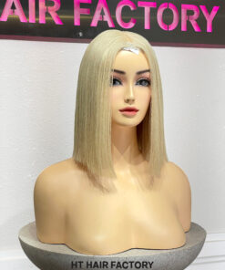 Bone Straight 2x6 Lace Frontal Wigs 613 Blonde Color 12 inches