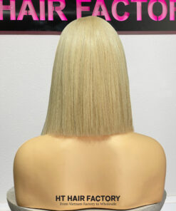 Bone Straight 2x6 Lace Frontal Wigs 613 Blonde Color 12 inches