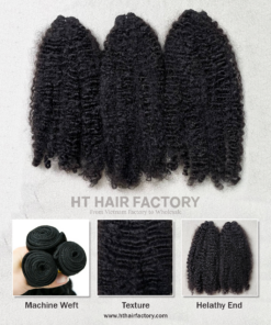 Kinky Curly Hair Bundles 8 to 40 inch Vietnamese Raw Human Hair Weaves Luxury Quality