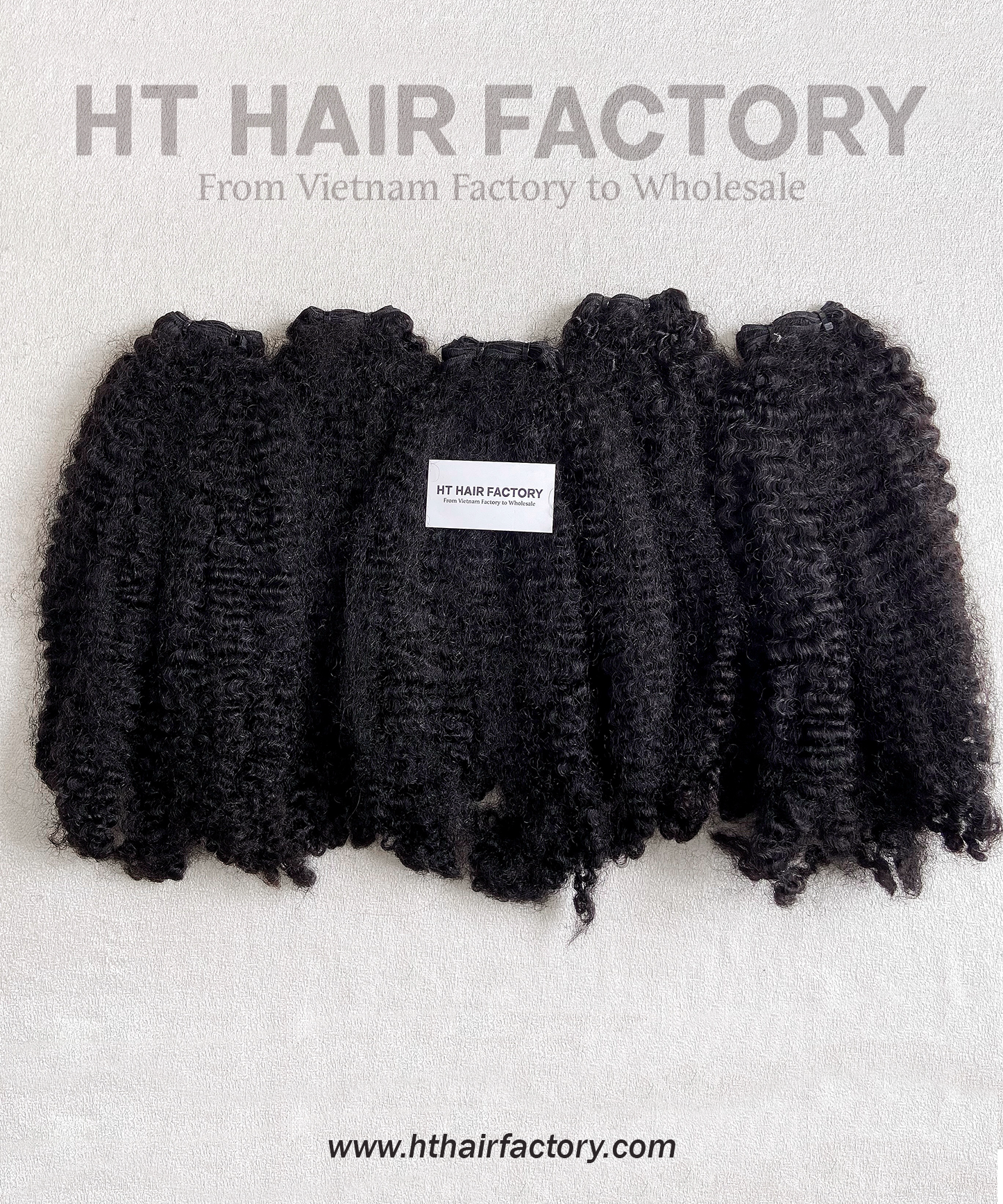 Kinky Curly Hair Bundles 8 to 40 inch Vietnamese Raw Human Hair Weaves Luxury Quality
