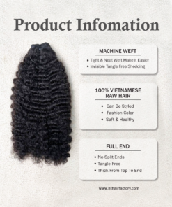 Kinky Curly Hair Bundles 8 to 40 inch Vietnamese Raw Human Hair Weaves Luxury Quality