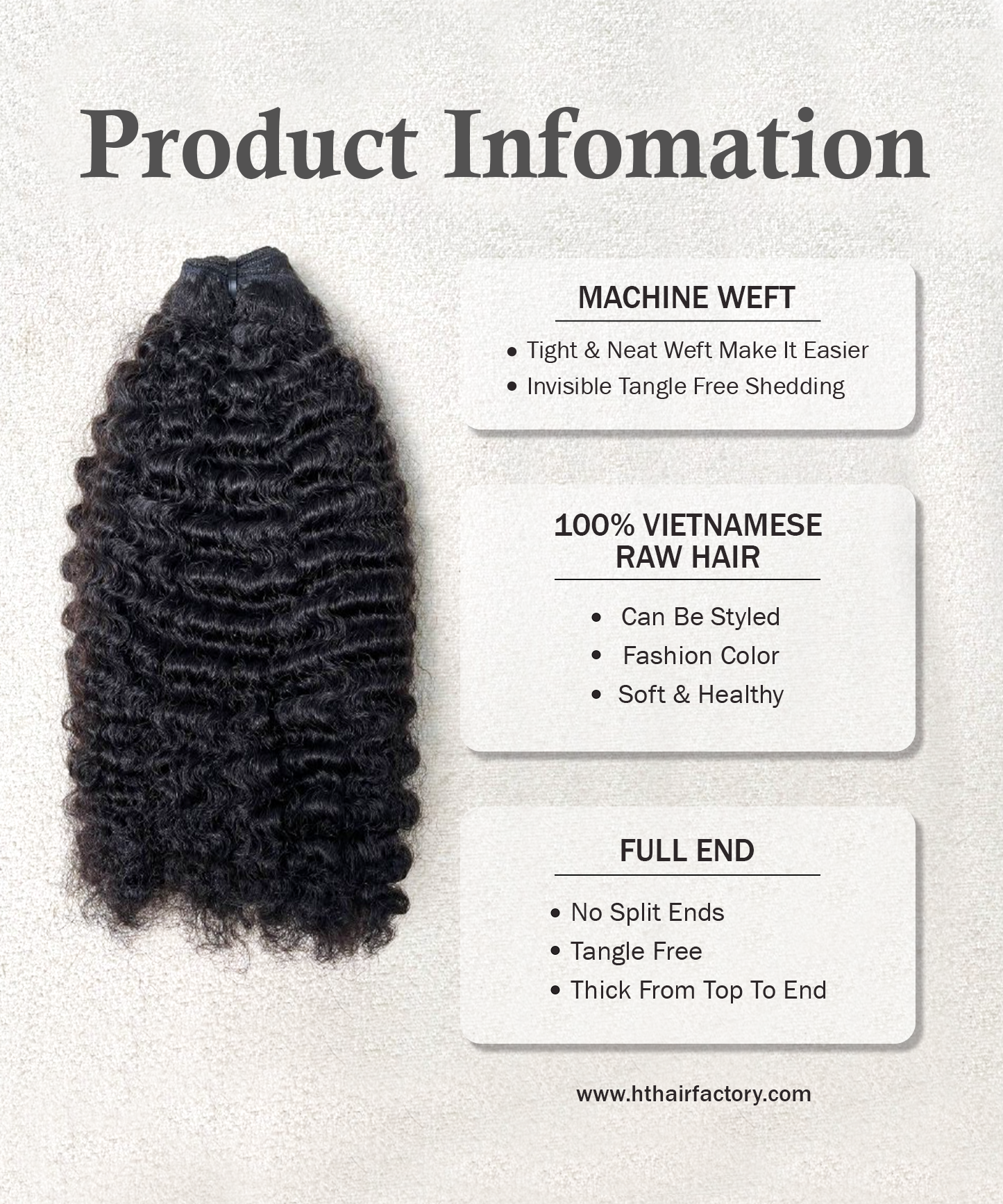 Kinky Curly Hair Bundles 8 to 40 inch Vietnamese Raw Human Hair Weaves Luxury Quality